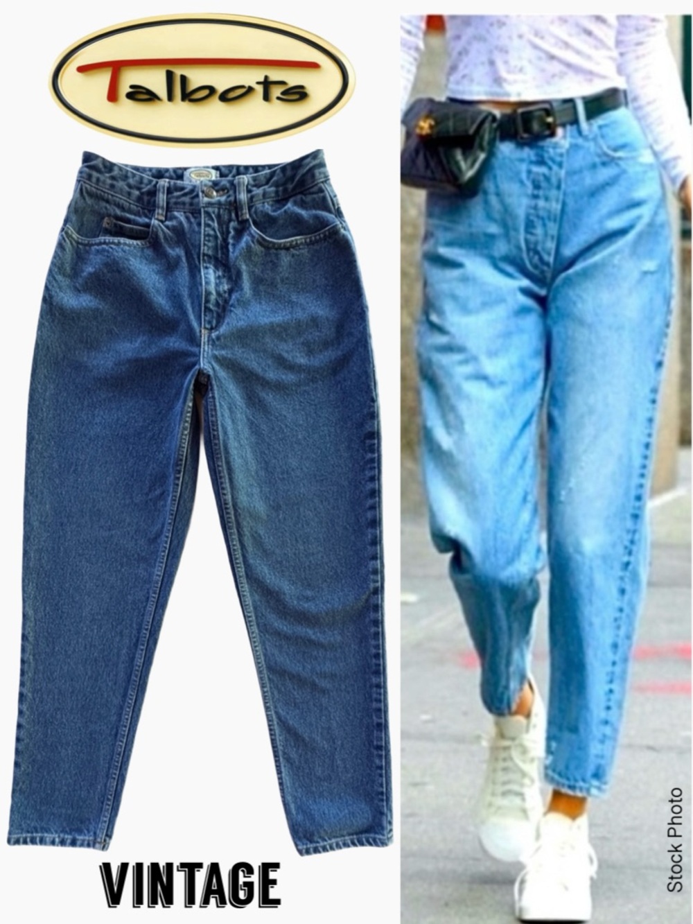 Talbots Vintage Classic Petite Tapered Leg Mom Jeans (~24P)